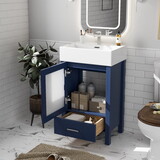 20-inch bathroom vanity with ceramic sink and ample storage - ideal for small bathrooms