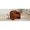 Modern Accent Chair Lambskin Sherpa Fabric Upholstered Comfy Reading Arm Chair Soft Padded Armchair with Back and Pillow for Living Room Bedroom Reception Waiting Room Office,Burnt Orange WF325072AAO