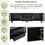ON-TREND Retro Design TV Stand with Fluted Glass Doors for TVs Up to 78", Practical Media Console with 2 Drawers and Cabinets, Elegant Entertainment Center for Living Room, Black
