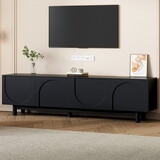 ON-TREND Graceful TV Stand with Arch Cabinets for TVs Up to 78