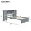 Twin Size Platform Bed with Storage Headboard and Lockers, Gray WF530017AAE