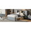 Twin Size Platform Bed with Storage Headboard and Lockers, Gray WF530017AAE