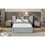 Twin Size Platform Bed with Storage Headboard and Lockers, Gray WF530017AAE