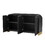 U_STYLE 4-door Curved Corner Design Wavy Door Panel Cabinet with Adjustable Shelves, Suitable for Study, Living Room and Entrance WF530090AAB