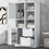 Bathroom Storage Cabinet with Doors and Drawers, Multiple Storage Space, Freestanding Style, Open Shelve, Adjustable Shelf, White WF530559AAK