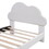Twin Size Upholstered Cloud-Shape Bed,Velvet Platform Bed with Headboard,No Box-spring Needed,Beige WF531949AAA