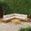 Loft Outdoor Acacia Wood and Wicker 5 Seater Sectional Sofa Set WF67255-67256-67257-67258LK