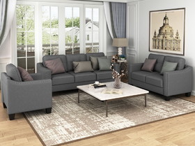 U_Style 3 Piece Living Room Set with Tufted Cushions. Wy000077Eaa
