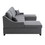 U_STYLE Upholstery Sleeper Sectional Sofa with Double Storage Spaces, 2 Tossing Cushions, Grey WY000295AAE