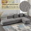 U-Style Luxury Modern Style Living Room Upholstery Sofa WY000297AAE