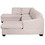Ustyle Modern Large U-Shape Sectional Sofa, Double Extra Wide Chaise Lounge Couch, Beige WY000329AAA