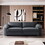 U_Style Stylish Sofa with Semilunar Arm, Rivet Detailing, and Solid Frame for Living Room WY000337AAE
