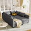 U_Style Large U-Shape Modular Sectional Sofa, Convertible Sofa Bed with Reversible Chaise for Living Room, Storage Seat WY000349AAD