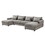 U_STYLE Large U-Shape Sectional Sofa, 2 Large Chaise with Storage Space for Living Room, 4 Lumbar Support Pillows WY000350AAE