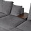 U_STYLE Large L-Shape Sectional Sofa for Living Room, 2 Pillows and 2 End Tables WY000353AAD