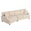 U_STYLE 3 Seat Streamlined Sofa with Removable Back and Seat Cushions and 2 pillows, for Living Room, Office, Apartment WY000354AAA