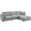 U_STYLE Upholstery Convertible Sectional Sofa, L Shaped Couch with Reversible Chaise WY000360AAE