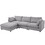 U_STYLE Upholstery Convertible Sectional Sofa, L Shaped Couch with Reversible Chaise WY000360AAE