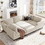 U_Style Modular Sectional Sofa with Ottoman L Shaped Corner Sectional for Living Room, Office, Spacious Space WY000373AAA