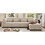 U_STYLE 5 Pieces L shaped Sofa with Removable Ottomans and comfortable waist pillows WY000384AAA