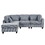 U_STYLE 5 Pieces L shaped Sofa with Removable Ottomans and comfortable waist pillows WY000384AAE