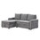 U_STYLE Soft Upholstered Sectional Sofa Bed with Storage Space, Suitable for Living Rooms and Apartments. WY000391AAE