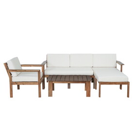 U_Style a Multi-person Sofa Set with a Small Table, Suitable for Gardens, Backyards, and Balconies. WY000397AAE