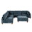 U-style 163"Modular Sectional Sofa, with Ottoman L Shaped Corner Sectional for Living Room, Office, Apartment (6-Seater) WY000400AAC