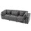 U_STYLE 105" 3 Seater Sofa with Removable Back Cushions and 5 Pillows, for Living Room, Apartment, Spacious Space WY000403AAE