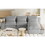 U_Style L-shaped Modular Sectional Sofa with Removable Back Cushions,3 Pillows and 2 Storage Spaces,Suitable for Living rooms,Offices and Apartments WY000404AAE