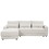 U_STYLE L-shaped Modular Sectional Sofa with Removable Back Cushions and 3 Pillows, Suitable for Living rooms, Offices, and Apartments WY000405AAA