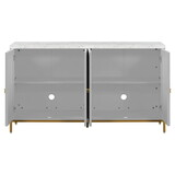 TREXM Modern Sideboard with Extra Large Storage Space with Metal Handles and Support Legs for Living Room and Dining Room (Light Grey) XW000019AAB