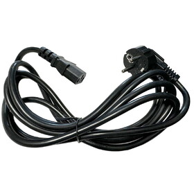 Gofer 8Ft Extension 18/3 Black European Right-Angle Plug To Iec-320 C-13