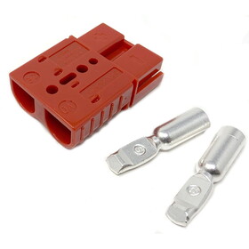 Gofer Charger Plug - 120 Amp, 4Ga Contacts, Red