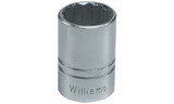 Williams 1/2Dr Skt 3/8 12P Wm, Chrome St-1212