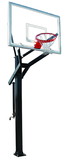 First Team PowerHouse 660 PowerHouse 660 Bolt Down Basketball System with 42x60 glass backboard