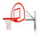 First Team Renegade Max Renegade Direct Bury Basketball System with 36x54 fan-shaped aluminum backboard