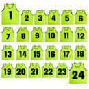 TOPTIE Number 1 to 24 Basketball Scrimmage Team Jerseys Nylon Mesh Lightweight Soccer Training Vests