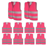 TOPTIE 10 Pack High Visibility Baby's Safety Vest for Construction Costume, Fits Age from 12M to 16
