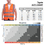 TOPTIE 6 Packs High Visibility Zipper Front Safety Vest With Reflective Strips & Pockets Wholesale