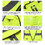TOPTIE Surveyors Safety Vest, Multi Pockets Bright Construction Workwear for Men and Women