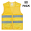TOPTIE 50 PCS Mesh Zipper Front Safety Vest With Reflective Strips Pockets, Volunteer Vest Wholesale