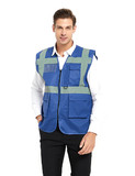 5 Pockets High Visibility Safety Vest with Reflective Strips, Working Uniform Vest