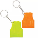 Muka 50 PCS Reflective Keychain Safety Vest Keychain For Worker, Construction Workers And Crossing Guards