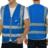 TOPTIE Safety Vest with Pockets, High Visibility Reflective Vest for Working and Running