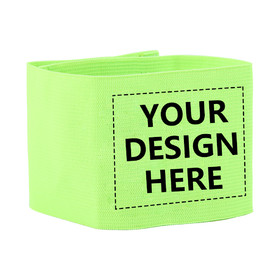 TOPTIE 50 PCS Personalized Soccer Football Captain Armband, Custom Reflective Wristband for Runners