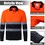 TOPTIE Safety Shirt Reflective High Visibility Long Sleeve Pocket Polo Tee