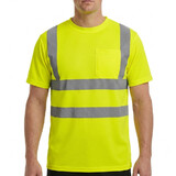 TOPTIE Short Sleeve T-Shirt High Visibility Safety Tee Two Tone Colorblock