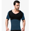 TopTie 3 Pack Seamless Compression V-neck Short Sleeve T-Shirt, Men's Shapewear Undershirt