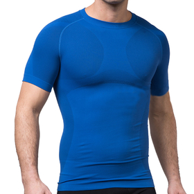 TOPTIE Men's Compression Undershirt, Short Sleeve Slimming Body Shaper